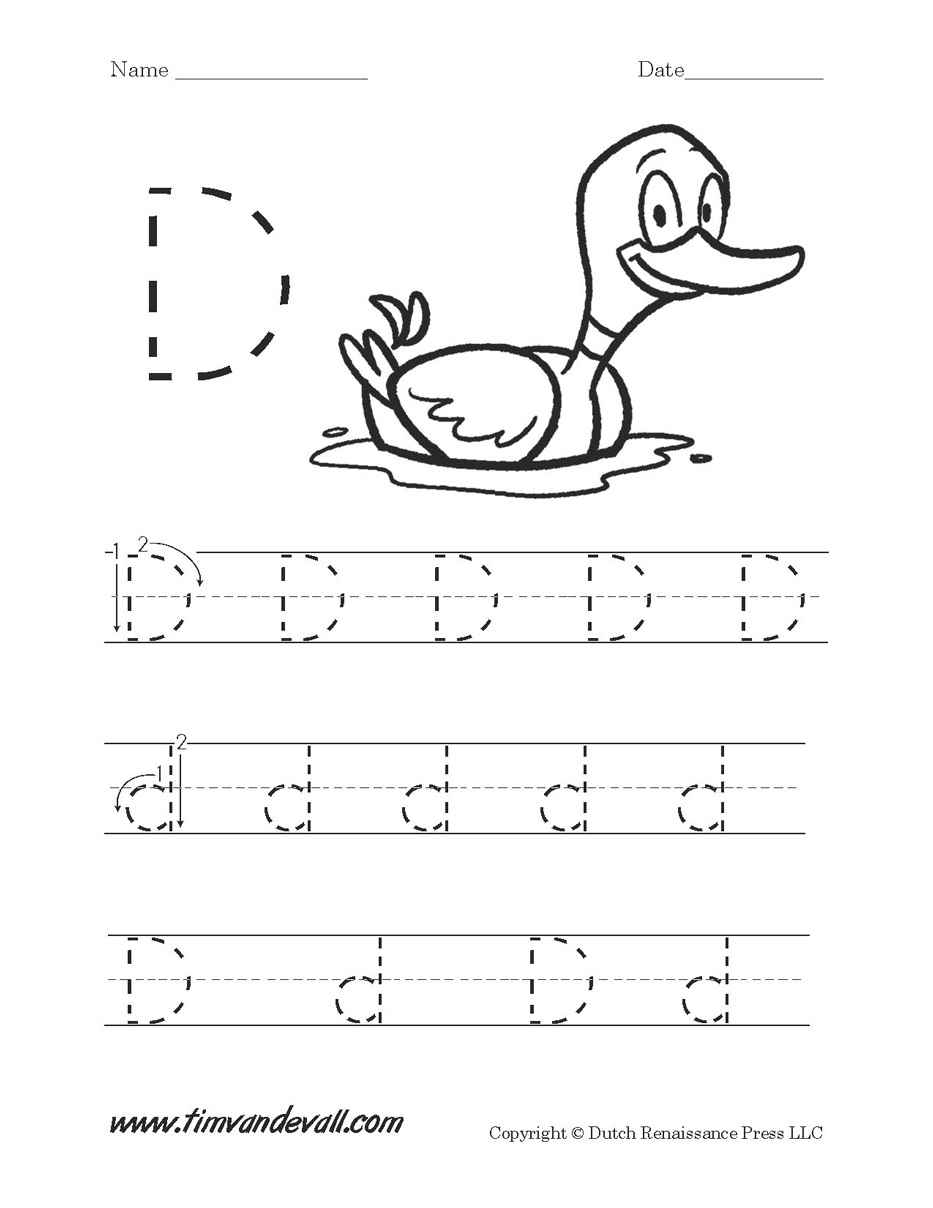 Letter D Worksheet Tim s Printables