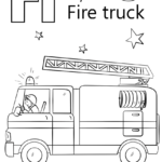 Letter F Is For Fire Truck Coloring Page Free Printable