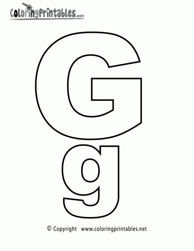 Letter G Coloring Pages Preschool And Kindergarten