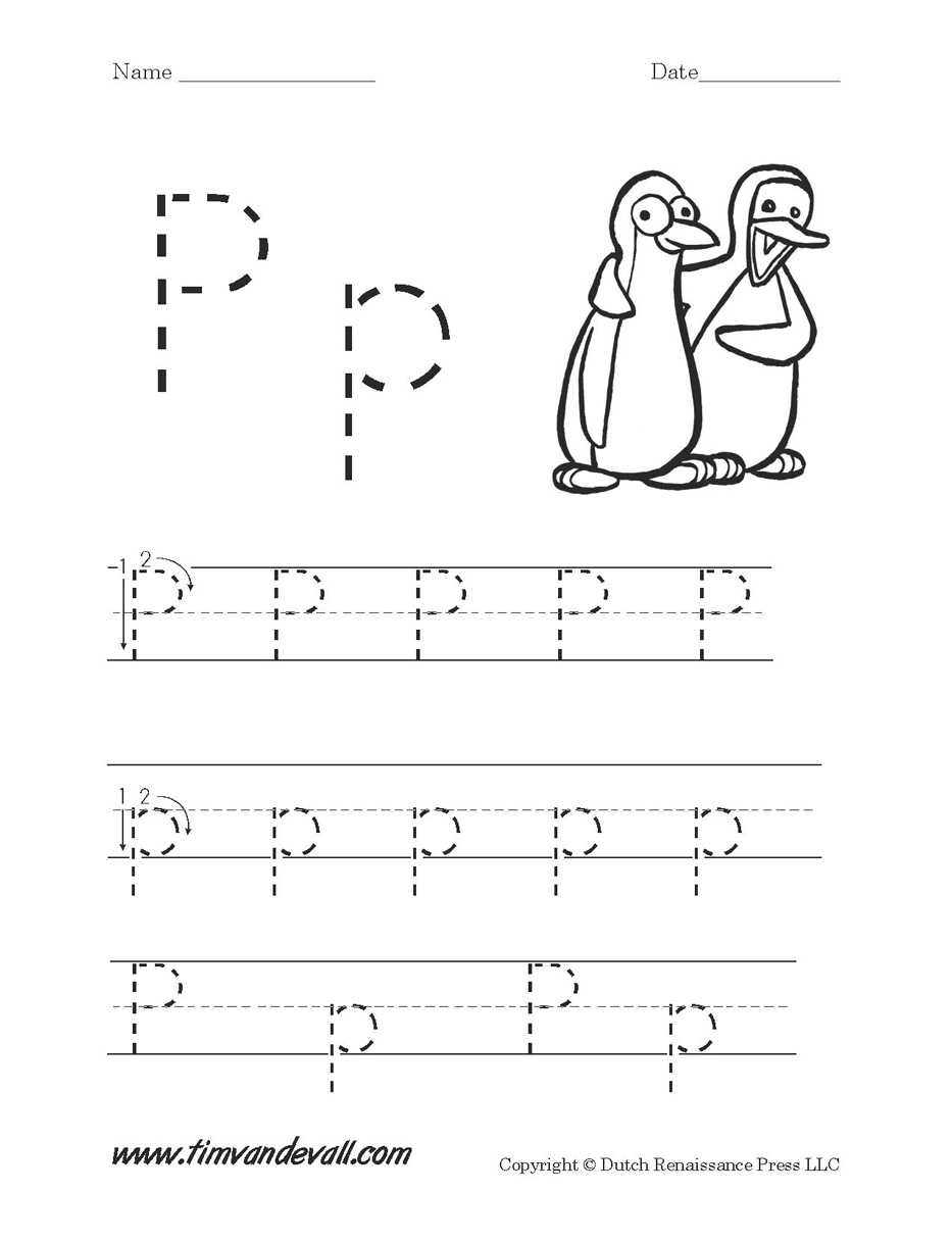 Letter P Worksheet Tim s Printables