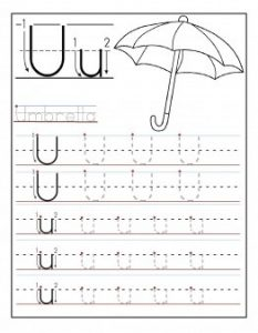 Letter U Worksheets For Kindergarten Preschool And 