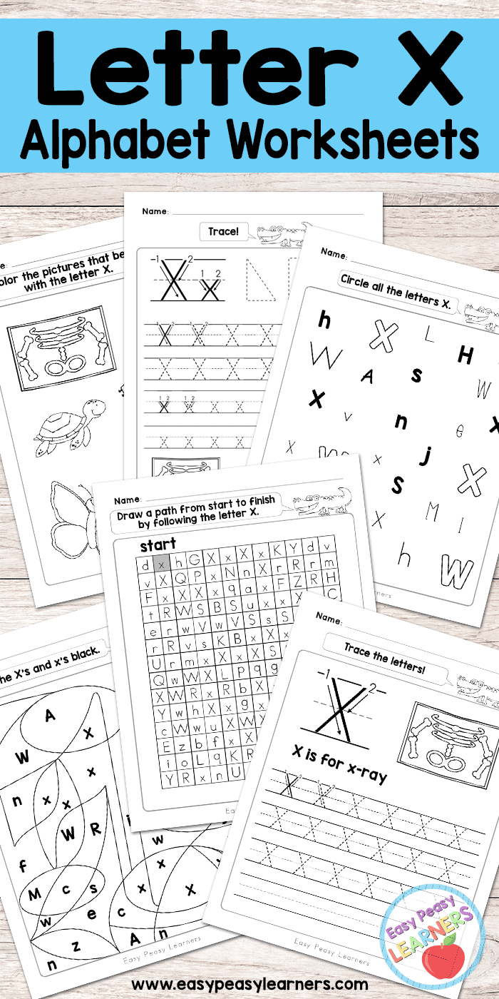 Letter X Worksheets Alphabet Series Easy Peasy Learners