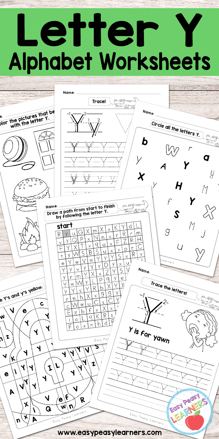 Letter Y Worksheets Alphabet Series Easy Peasy Learners