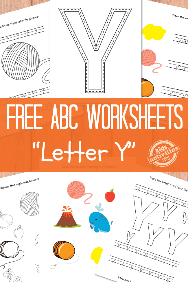 Letter Y Worksheets Free Kids Printable