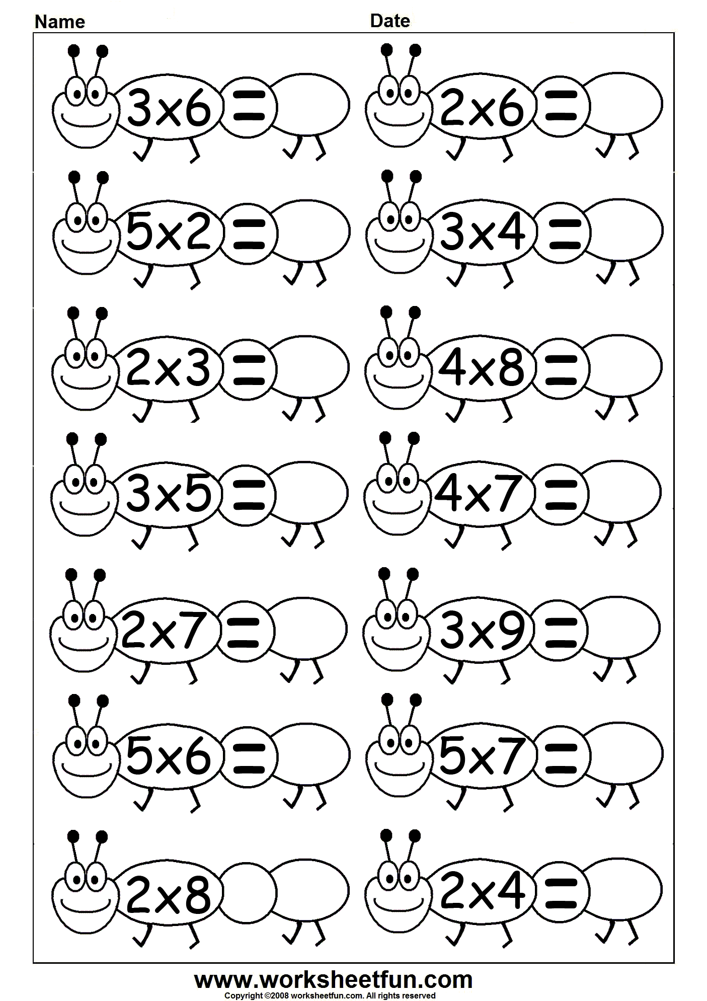 Multiplication 6 Worksheets FREE Printable Worksheets 