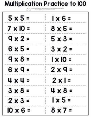 Multiplication Worksheets Itsybitsyfun