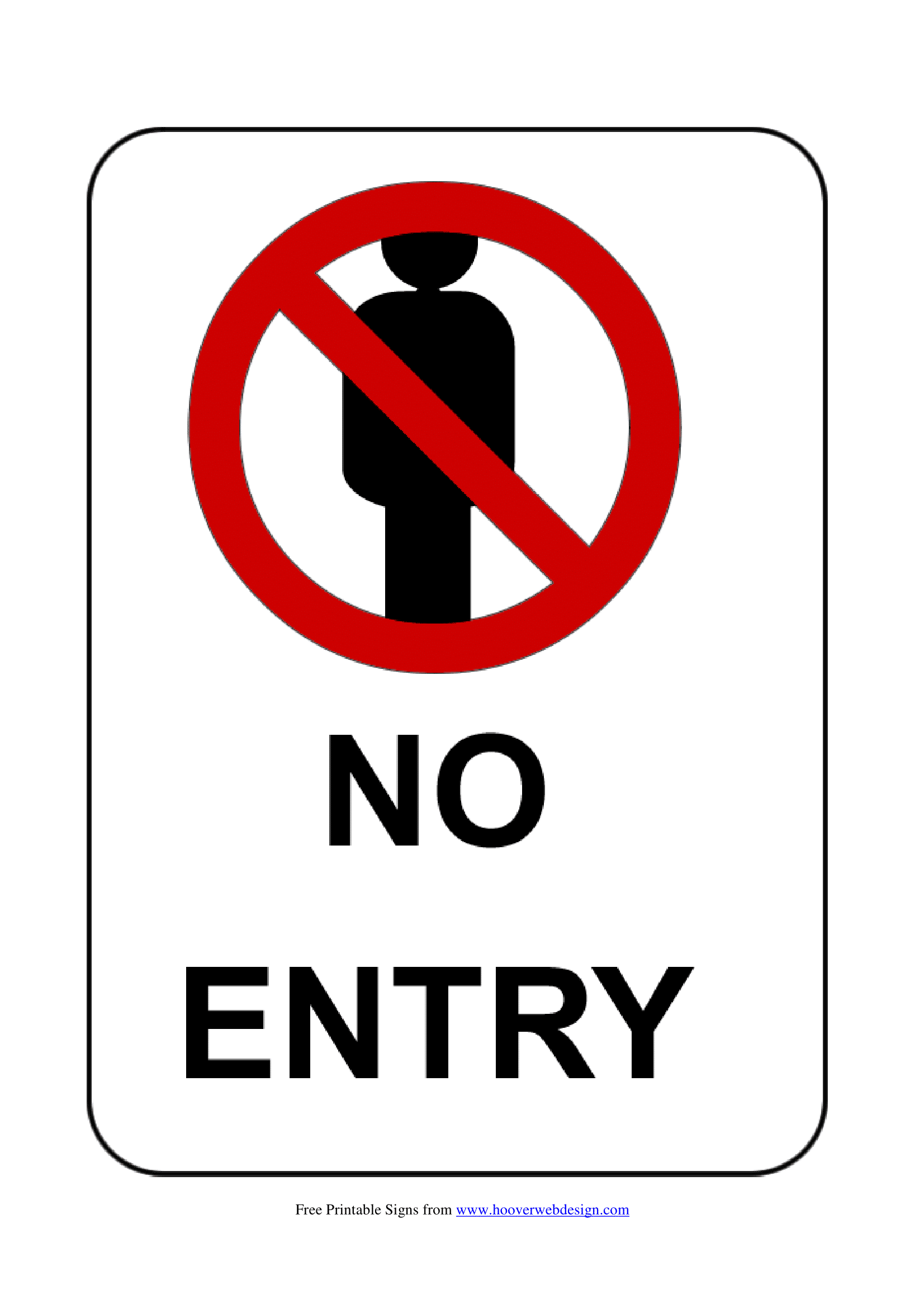 No Entry Signs Poster Template