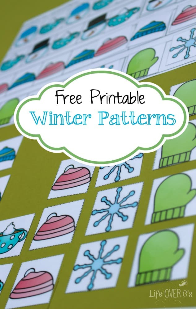 Pattern Mats Free Winter Printable For Kindergarten