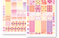 Pretty Floral Patterns Free Printable Planner Stickers