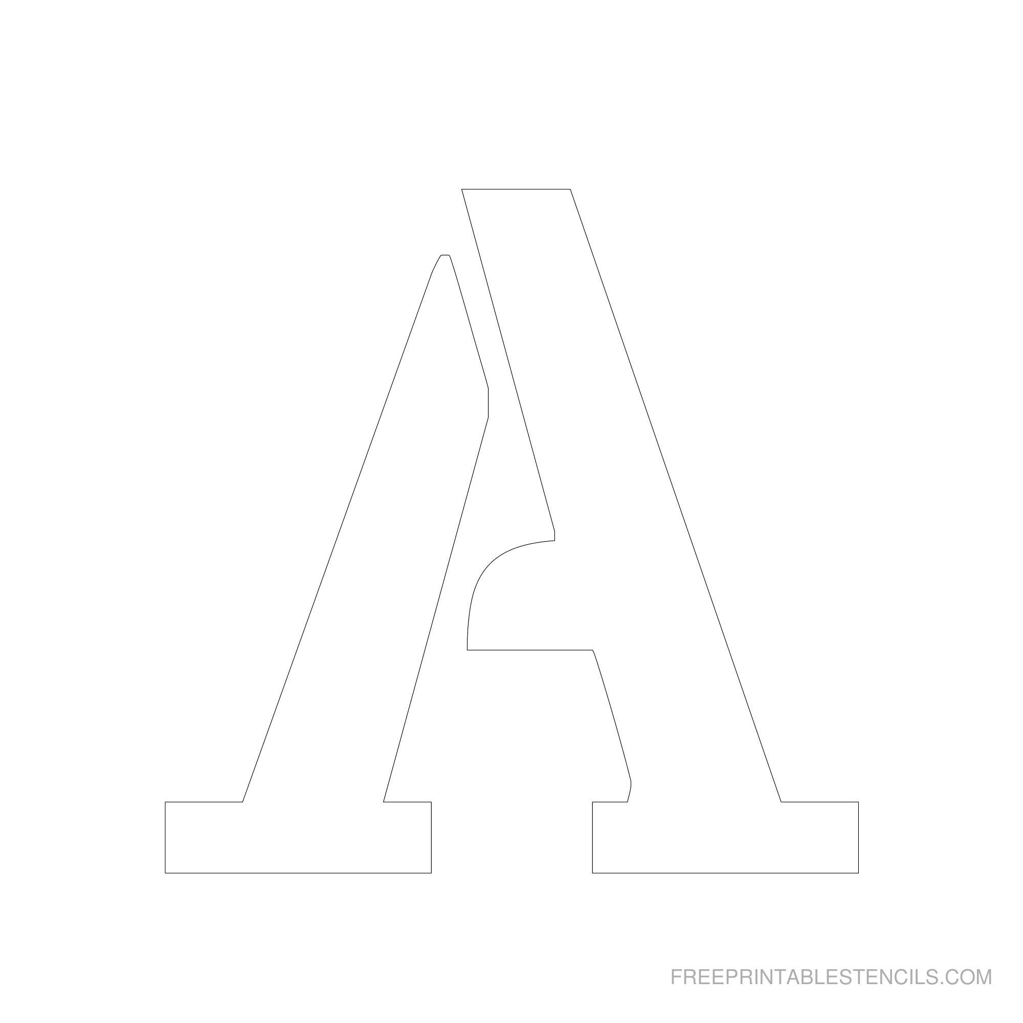 Printable 6 Inch Letter Stencil A Free Stencils