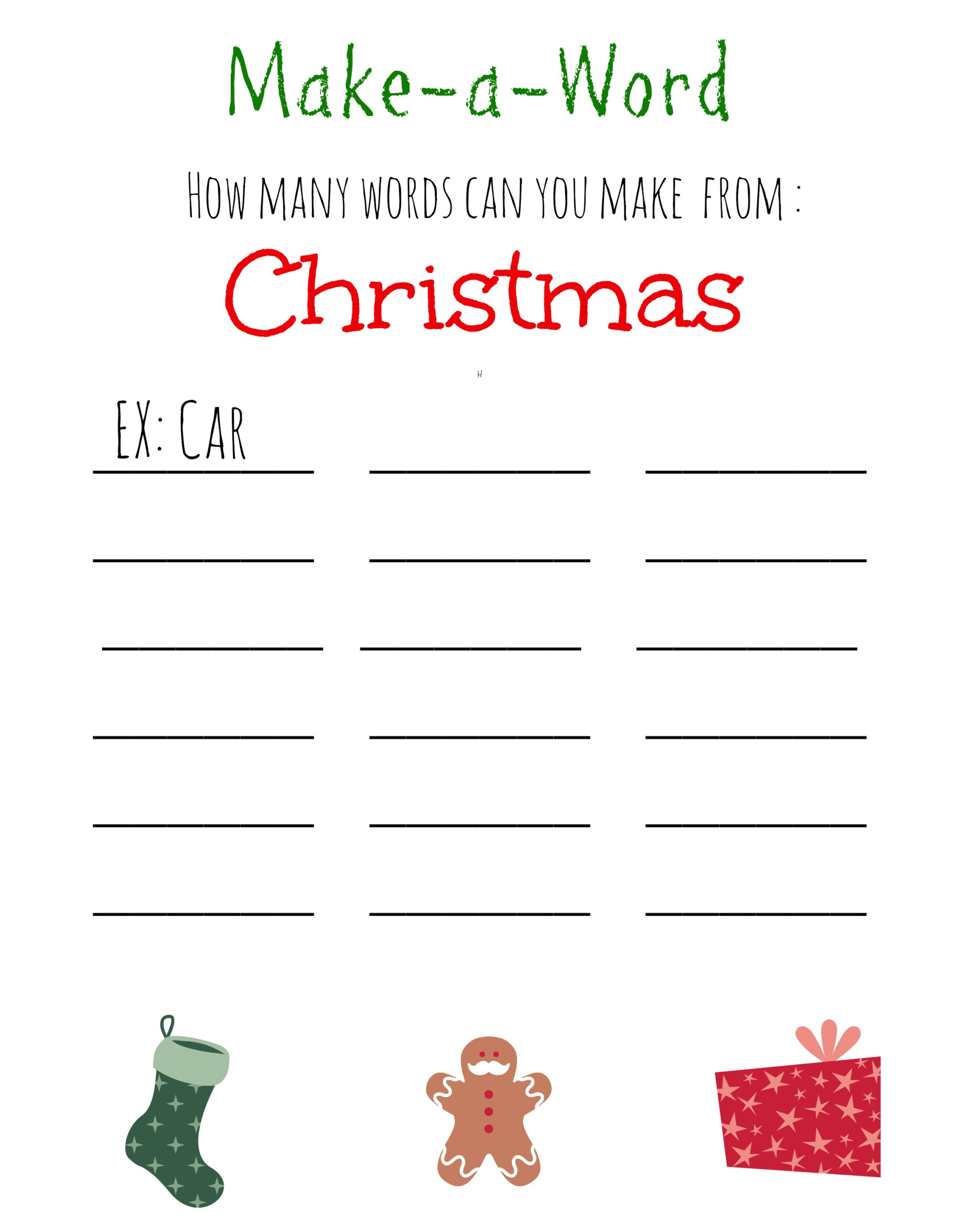 Printable Christmas Games For Kids AND Adults