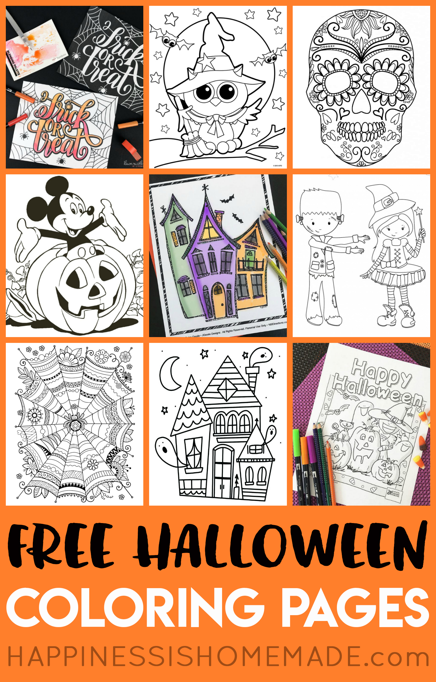 Printable Halloween Coloring Books Happiness Is Homemade