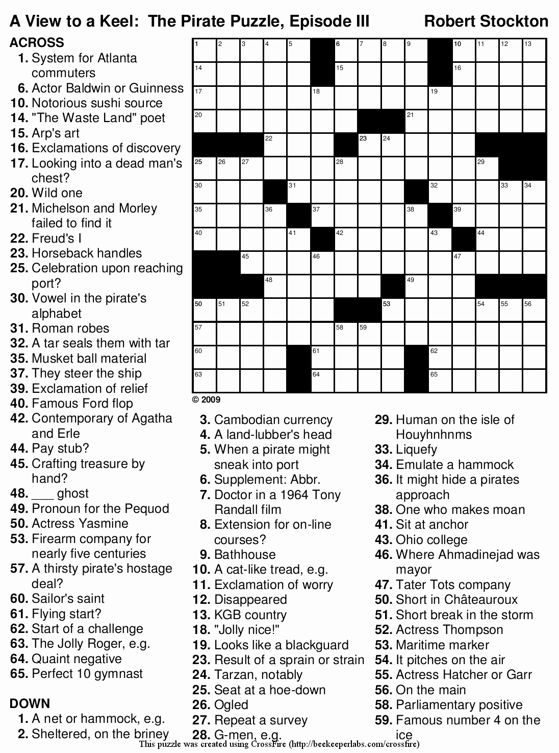 Printable La Times Crossword 2017 Printable Crossword 