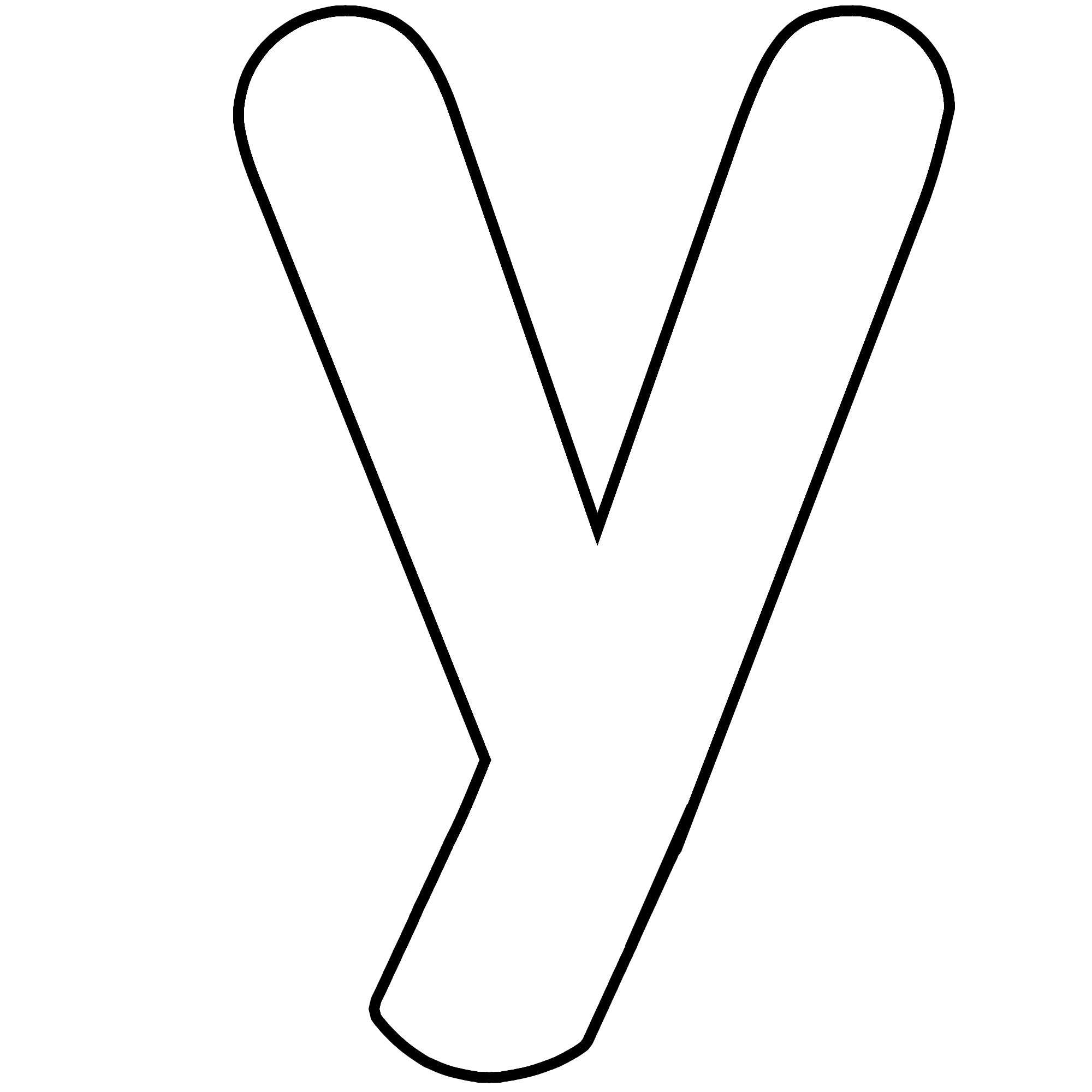 Printable Lower Case Alphabet Letter Y Template For Kids 