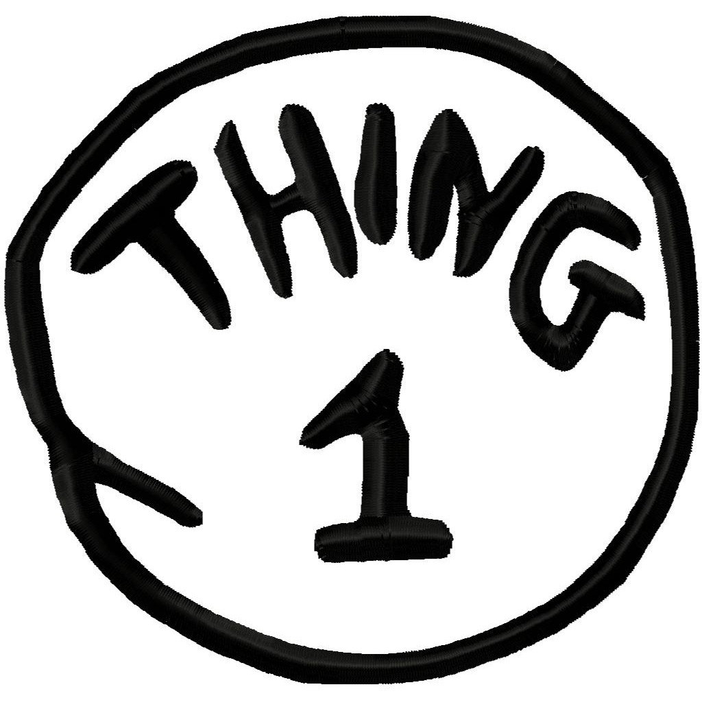 Printable Thing 1 Logo Darwing Free Image