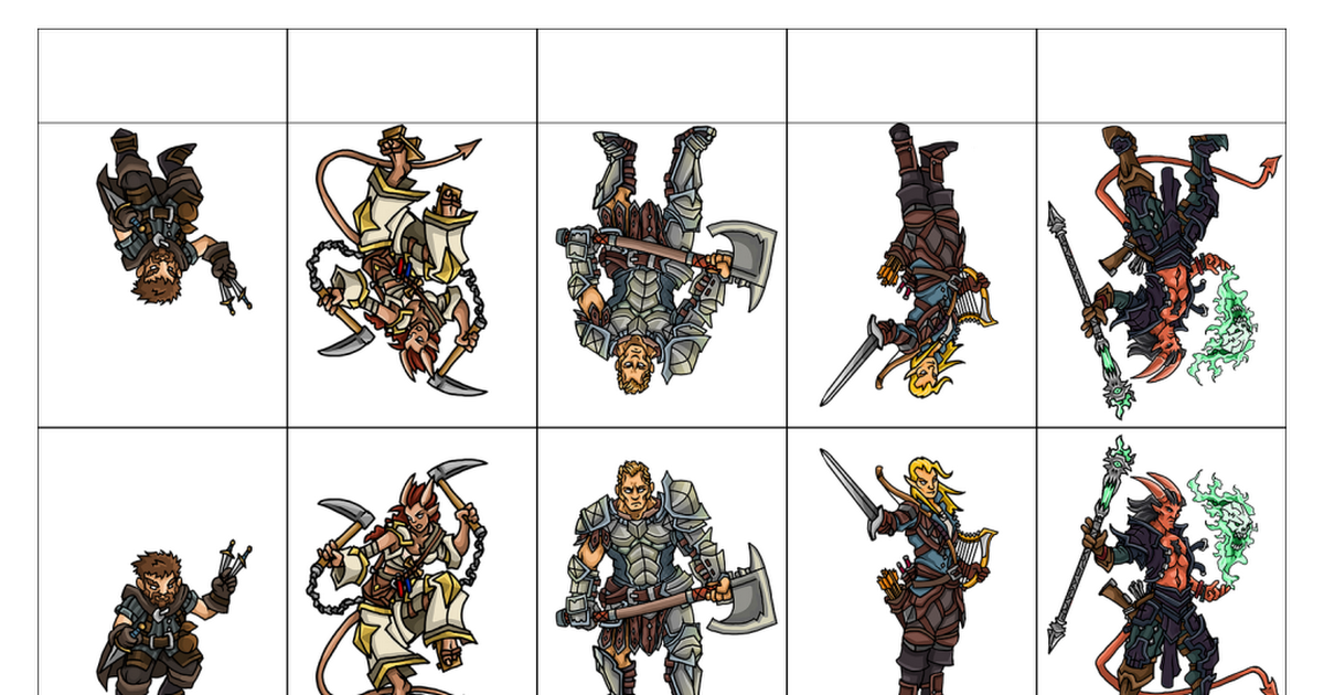 PrintableHeroes Heroes Set 03 pdf Printable Heroes Dnd 