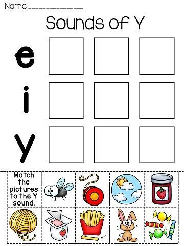 Sounds Of Y Word Sort Worksheet Beginning Sounds 