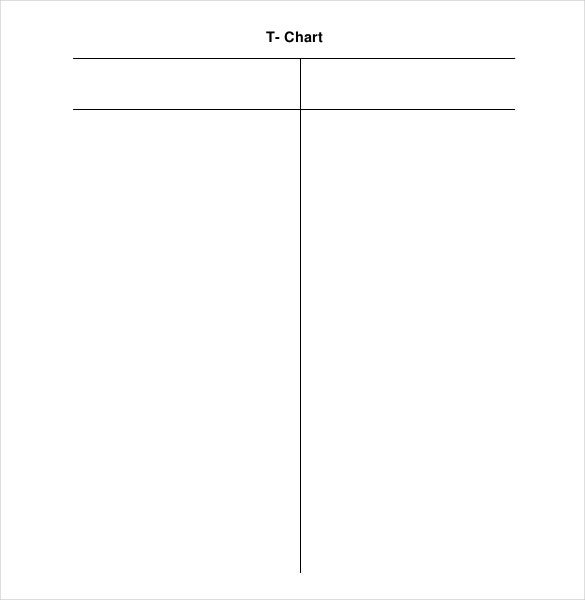 T Chart Template 15 Examples In PDF Word Excel Free | FreePrintableTM.com