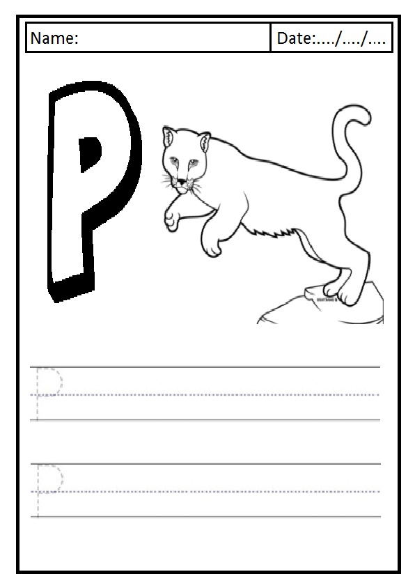 Uppercase Letter P Worksheet Free Printable Preschool 