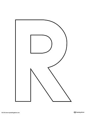 Uppercase Letter R Template Printable Lettering Alphabet 