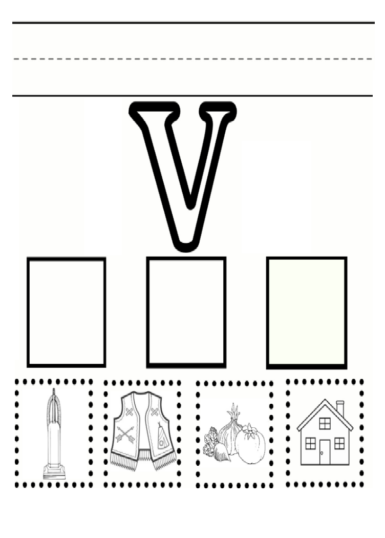 Uppercase Letter V Worksheets Free Printable Preschool 