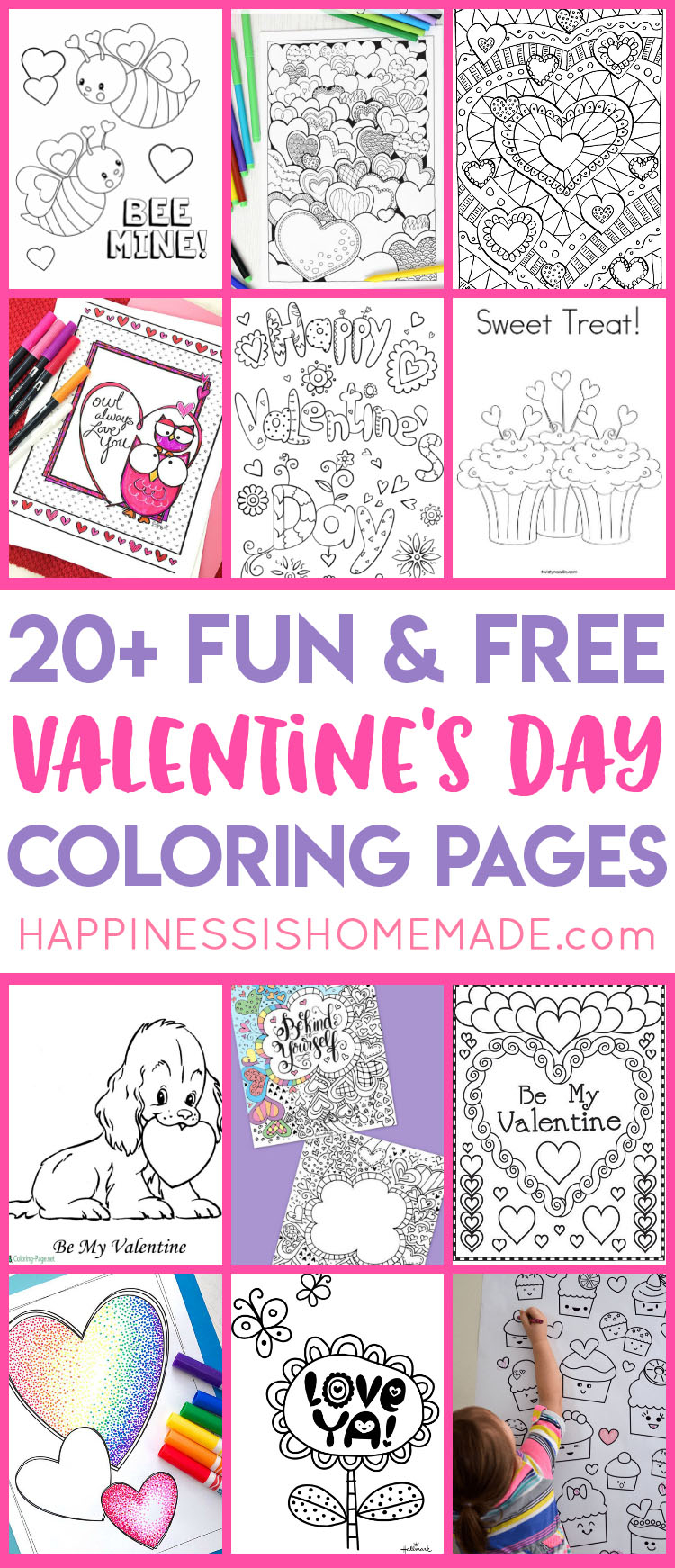 Valentines Coloring Pages Happiness Is Homemade