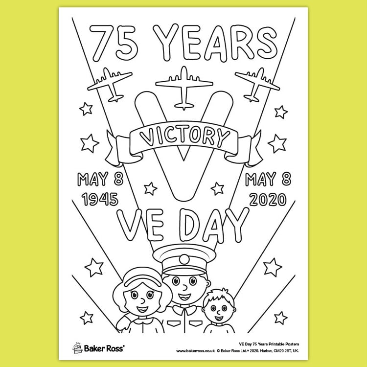 VE Day 75 Years Anniversary Poster Free Craft Ideas 