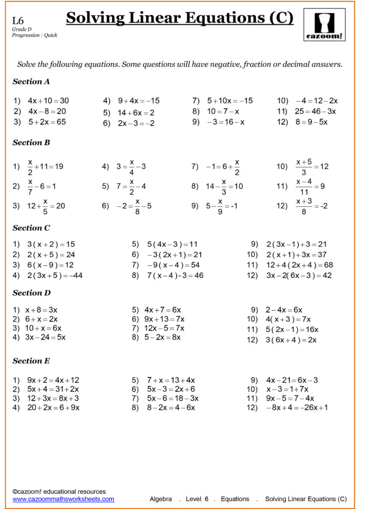 Year 9 Free Printable Worksheets - FreePrintableTM.com ...