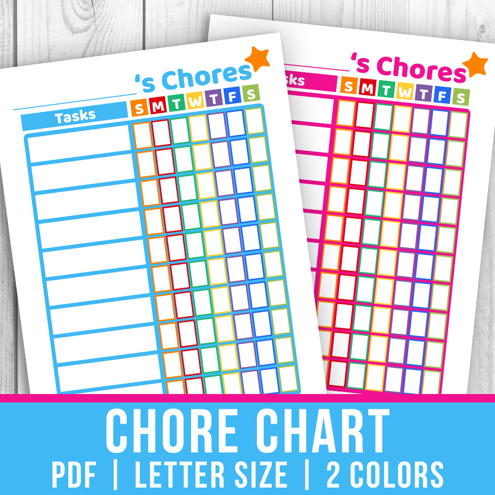 10 Free Printable Chore Charts For Kids