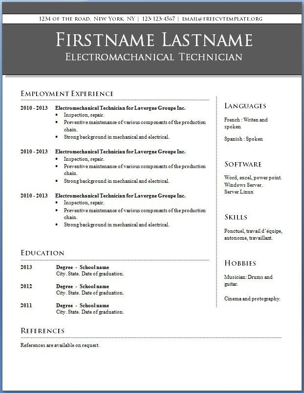 15 Completely Free Resume Templates Microsoft Word Free 