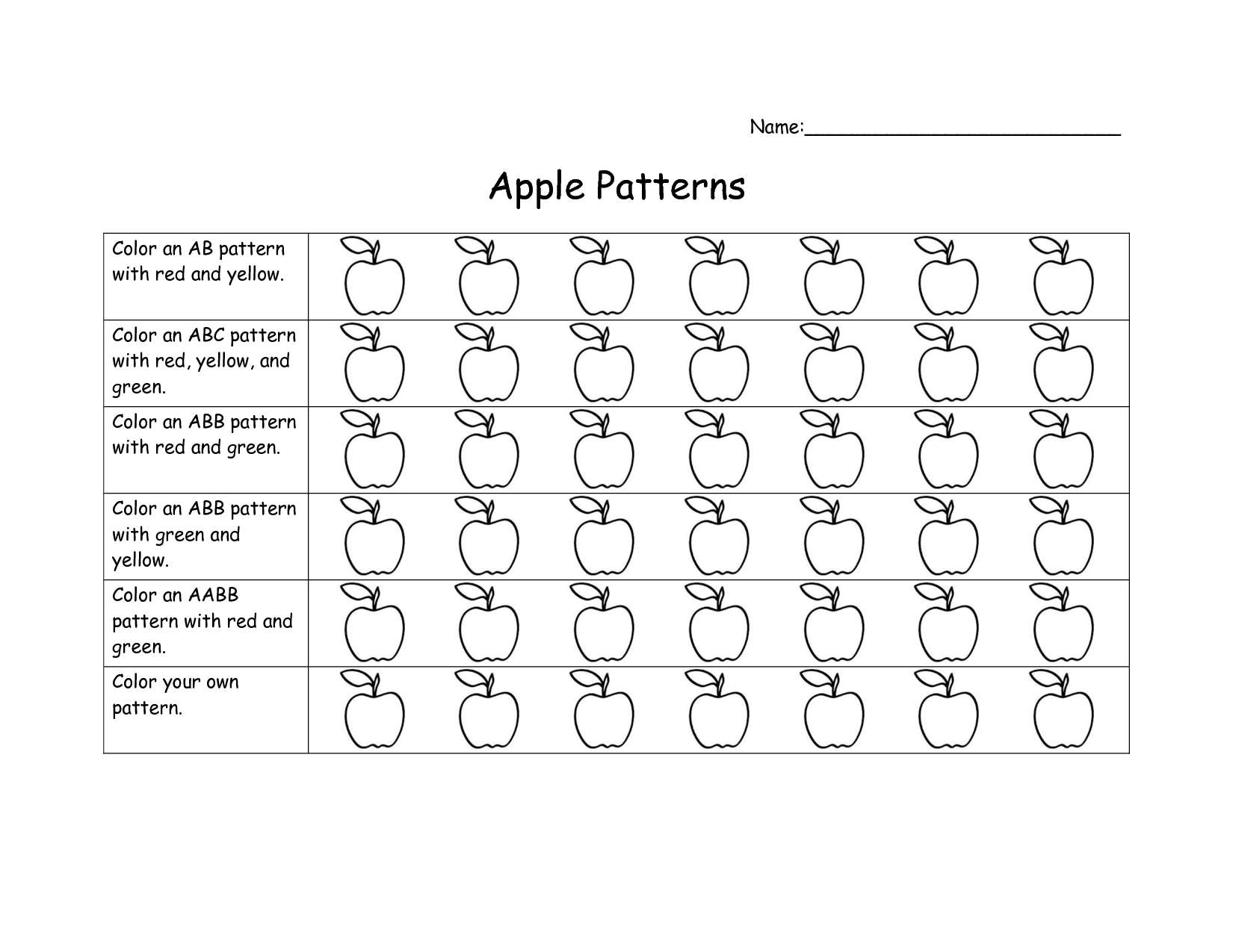 17 Best Images Of AB Pattern Worksheet Kindergarten AB 