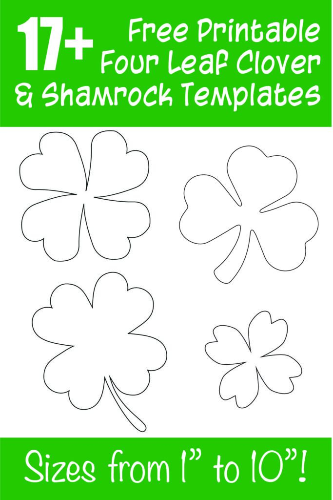 17 Free Printable Four Leaf Clover Shamrock Templates 