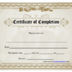 18 Free Certificate Of Completion Templates UTemplates