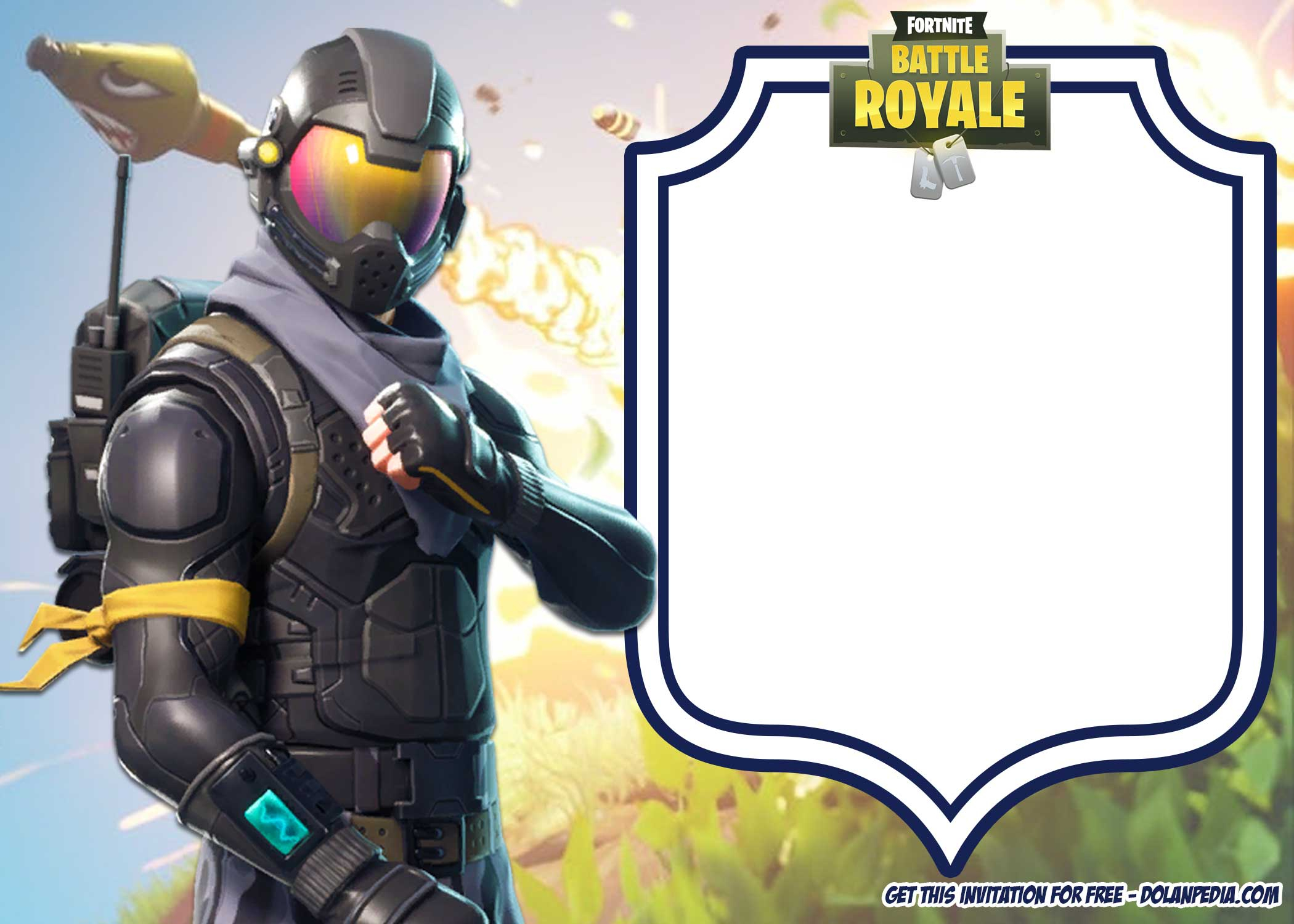 19 FREE Printable Fortnite Games Invitation Templates 