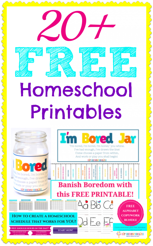 20 FREE Homeschool Printables 