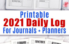 2021 Bullet Journal Daily Template Printable 2021 Daily