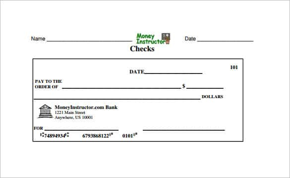 24 Blank Check Template DOC PSD PDF Vector Formats 