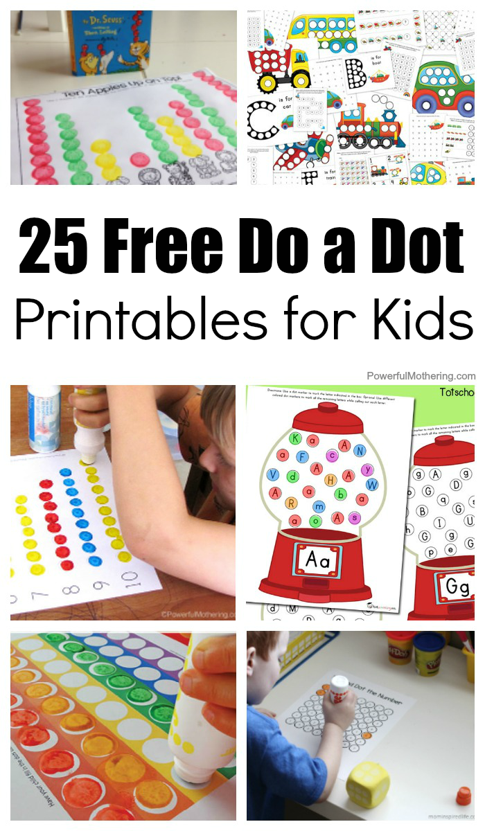 25 Free Do A Dot Printables For Kids Do A Dot Printable 