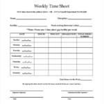 28 Weekly Timesheet Templates Free Sample Example