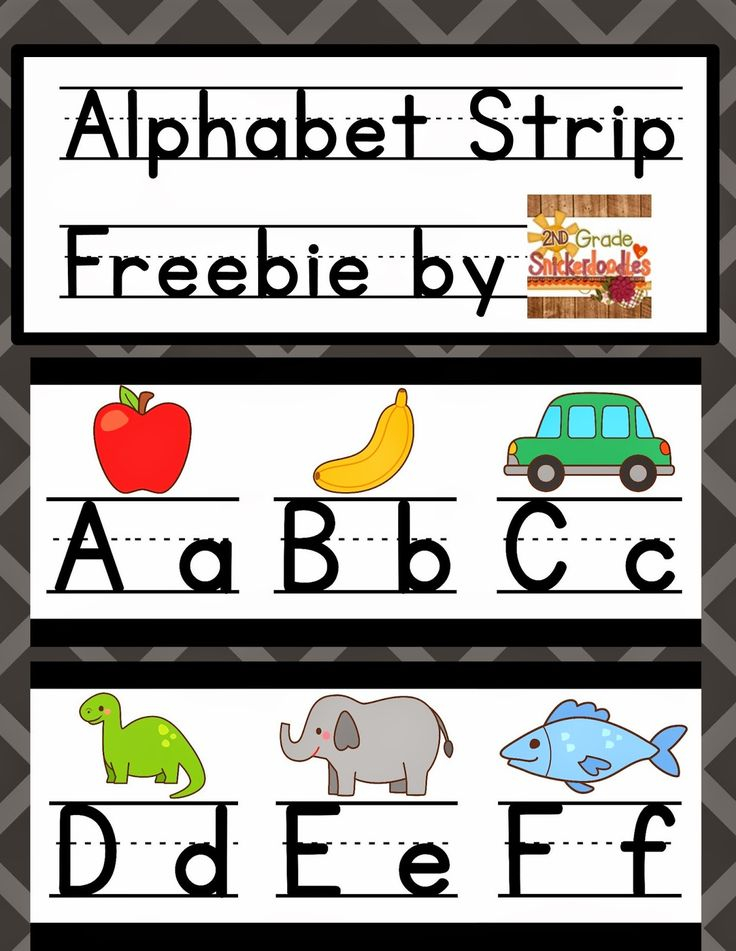 2nd Grade Snickerdoodles Alphabet Strip Posters FREEBIE 