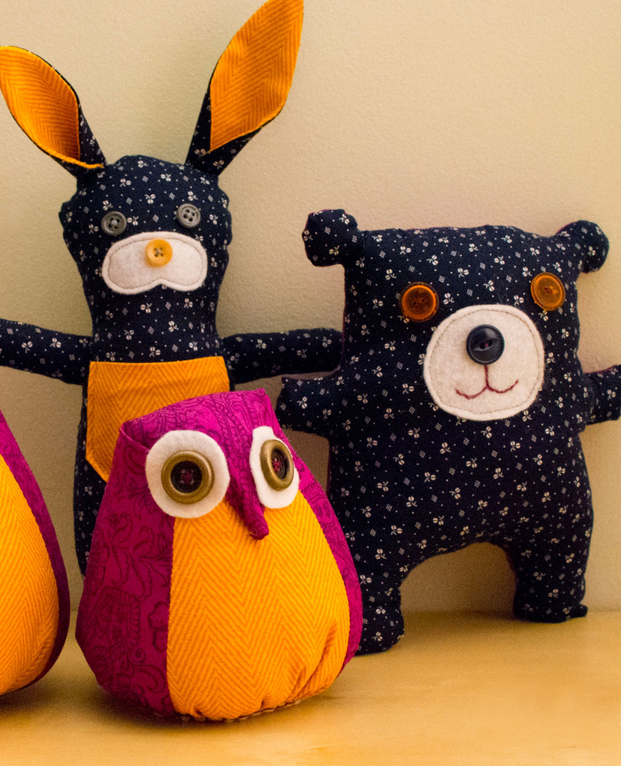 3 Free Stuffed Animal Patterns