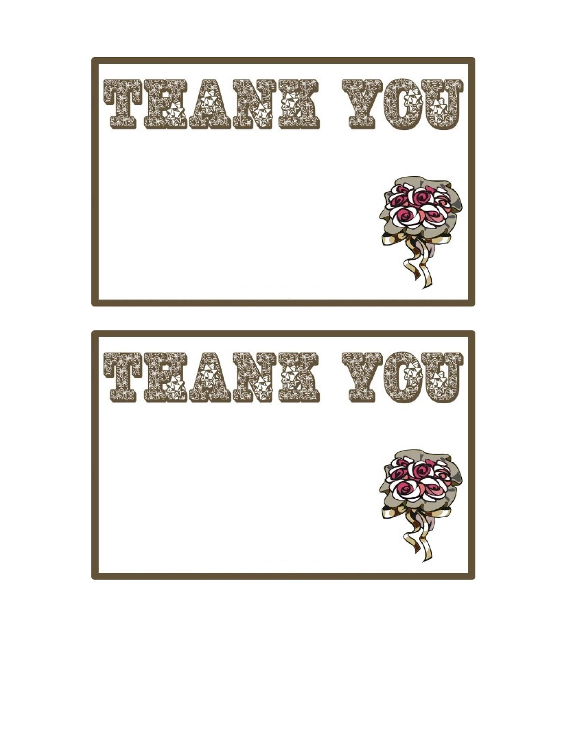 30 Free Printable Thank You Card Templates Wedding 