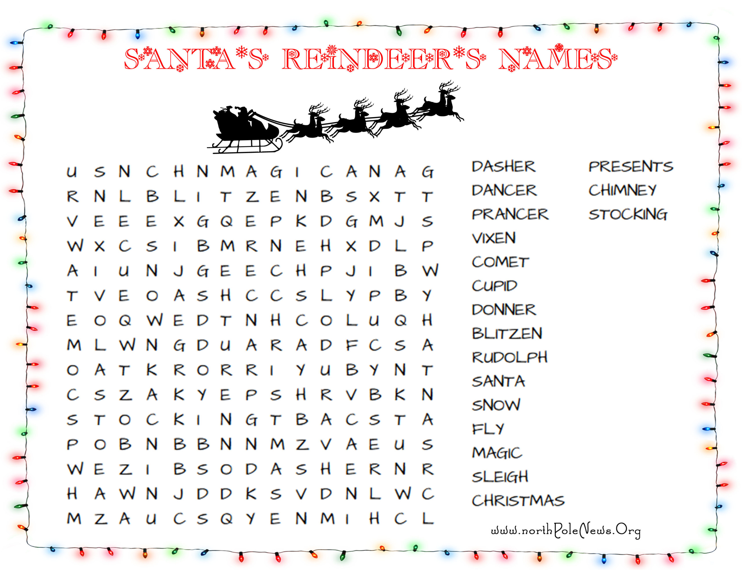 36 Printable Christmas Word Search Puzzles KittyBabyLove