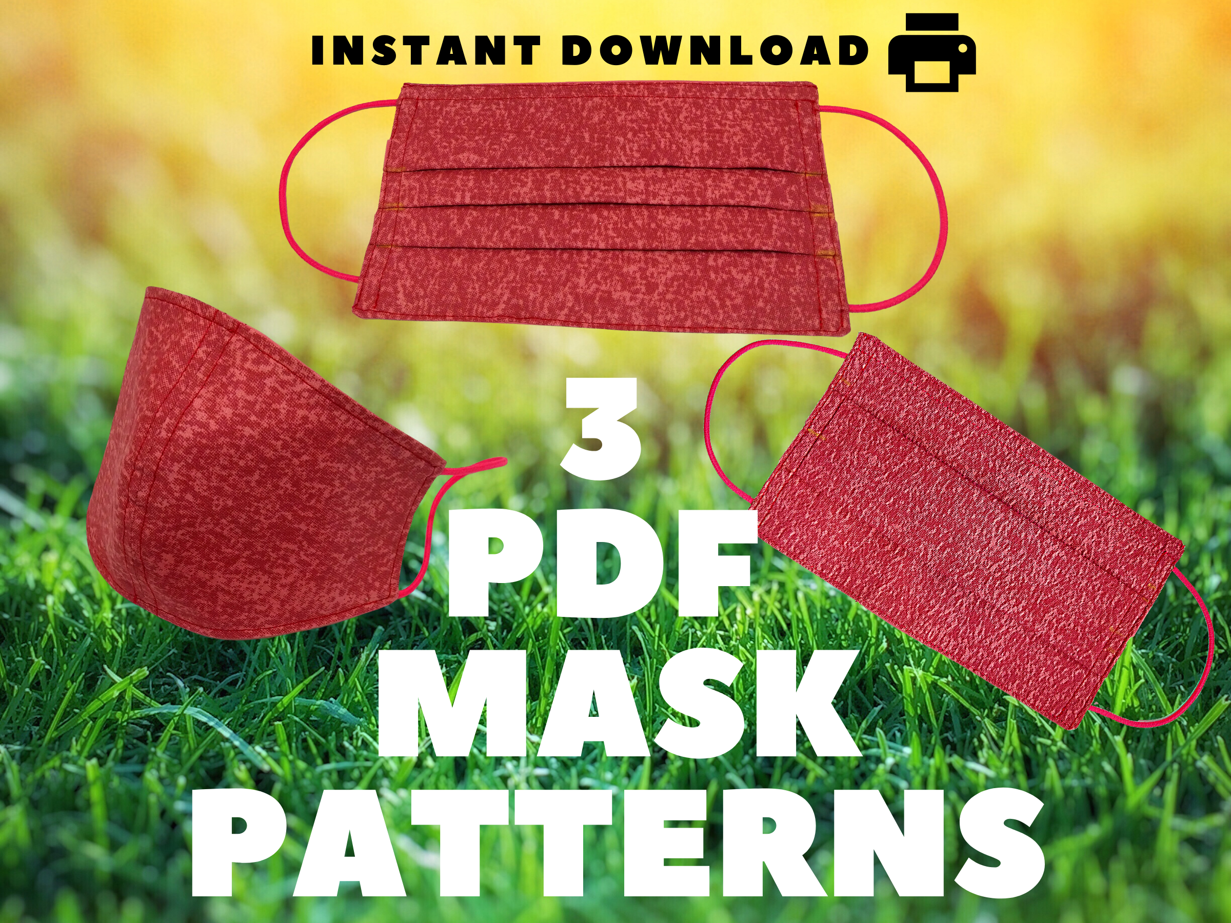 3x Face Mask PDF Pattern Bundle VisCulture