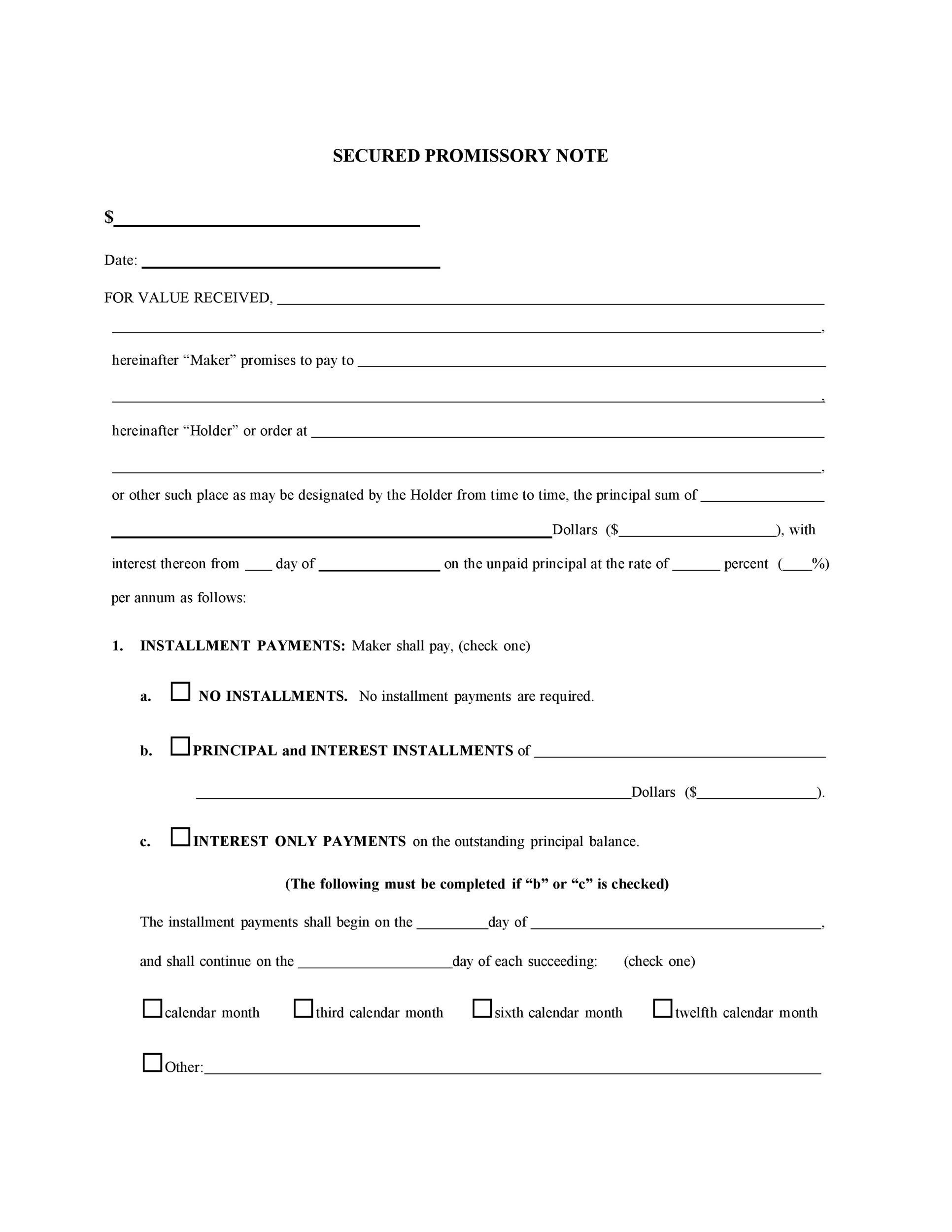 45 FREE Promissory Note Templates Forms Word PDF 