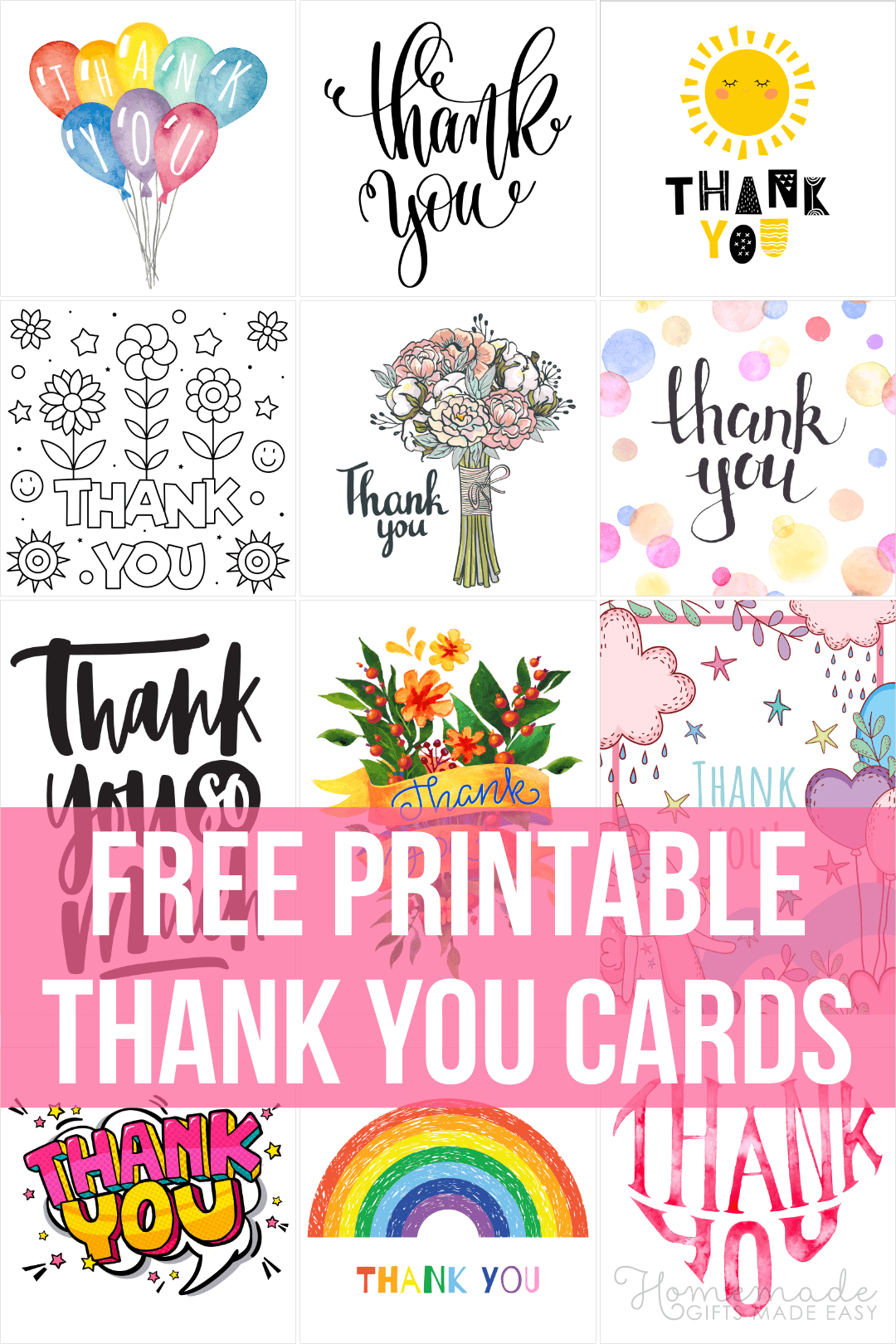 48 Free Printable Thank You Cards Stylish High Quality 