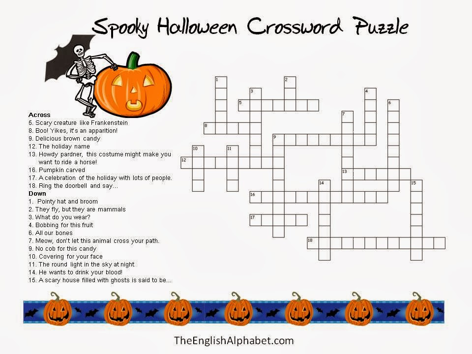 5 New Halloween Crossword Puzzles Printable Easy