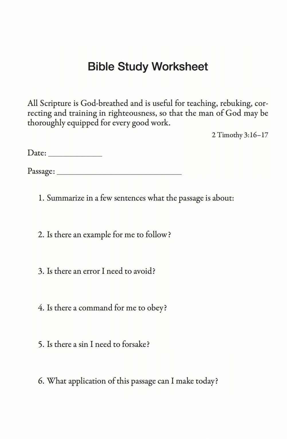 54 Bible Worksheets For You To Complete KittyBabyLove