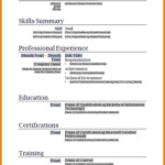 8 Blank Basic Resume Templates Professional Resume List