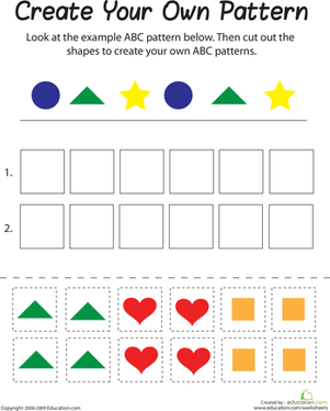 ABC Pattern Worksheet Education